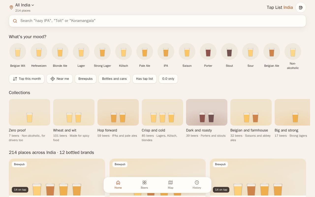 Preview of Tap List India
