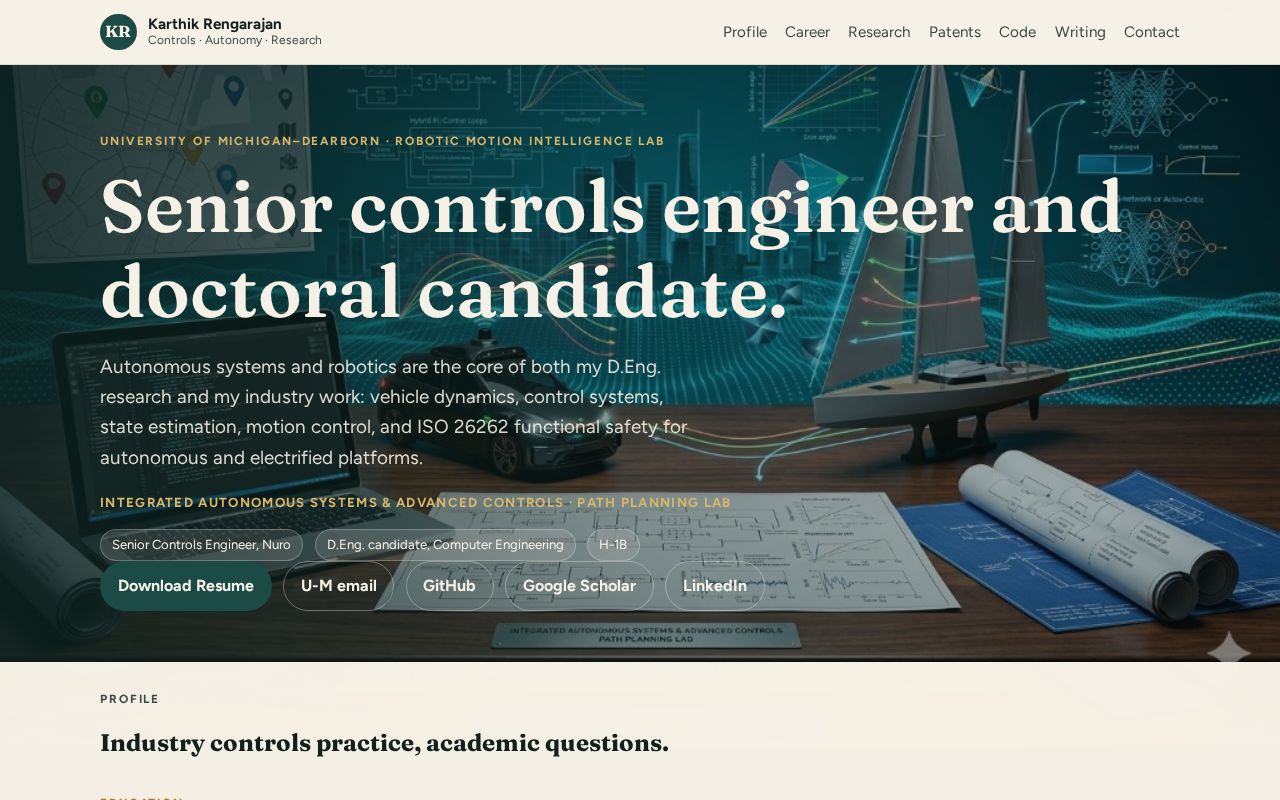 Preview of Personal site of Karthik Rengarajan