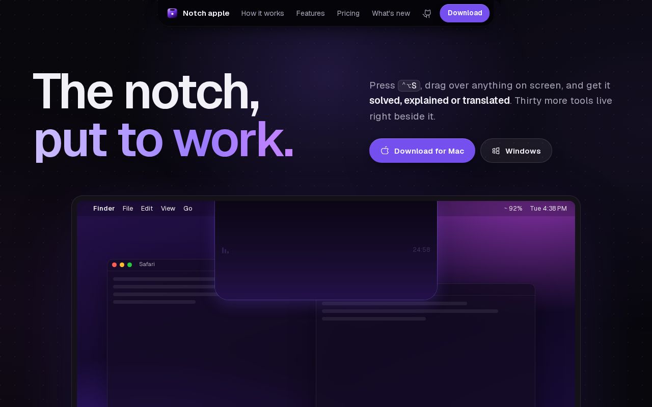 Preview of NotchApples