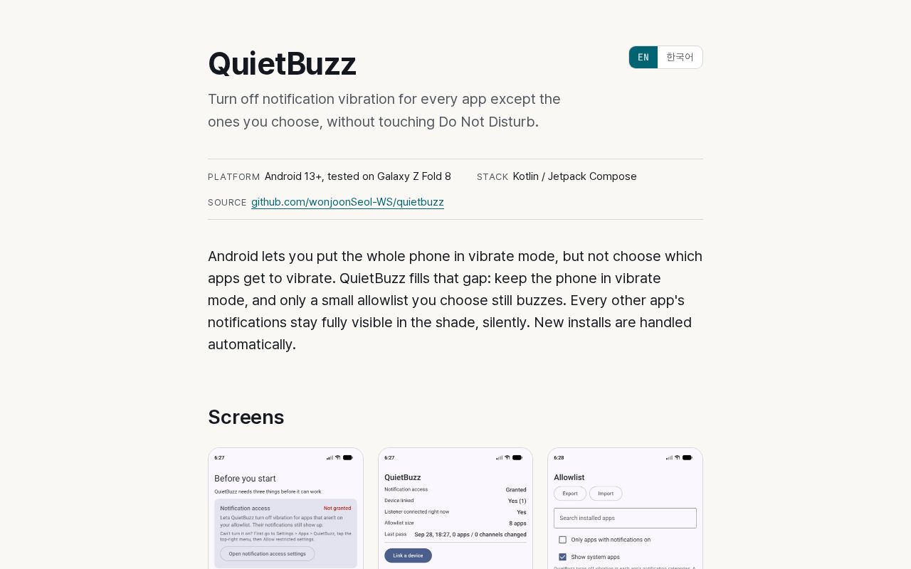 Preview of Quietbuzz