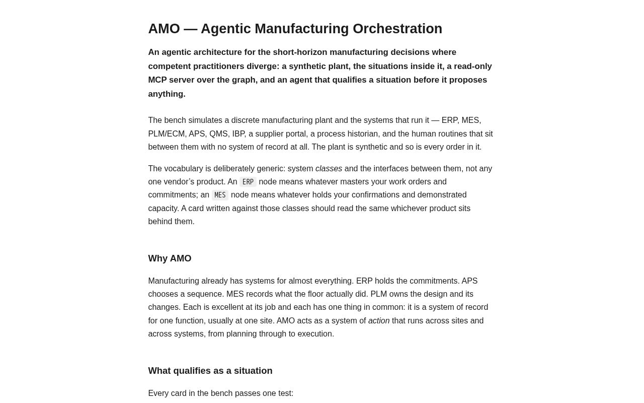 Preview of Amo Situation Bench