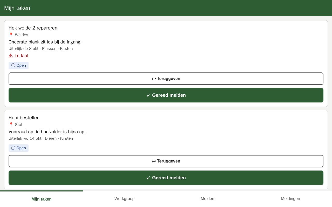 Preview of Vrijwilligersapp
