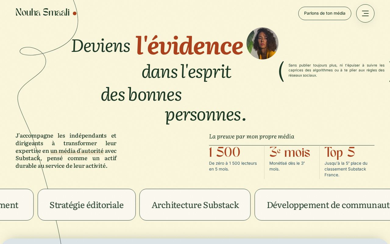 Preview of Nouha Website