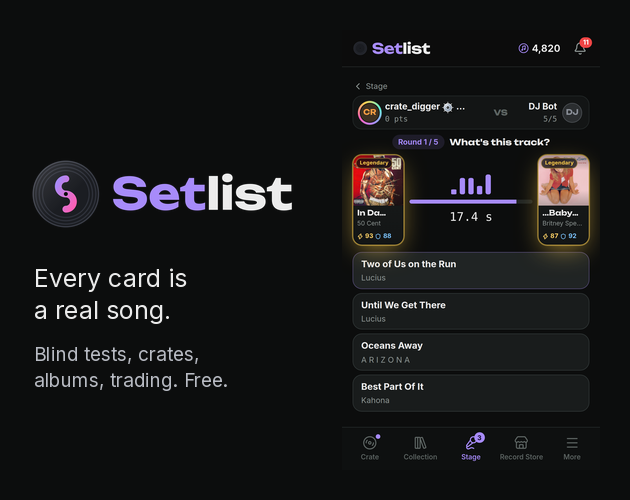 Preview of Setlist