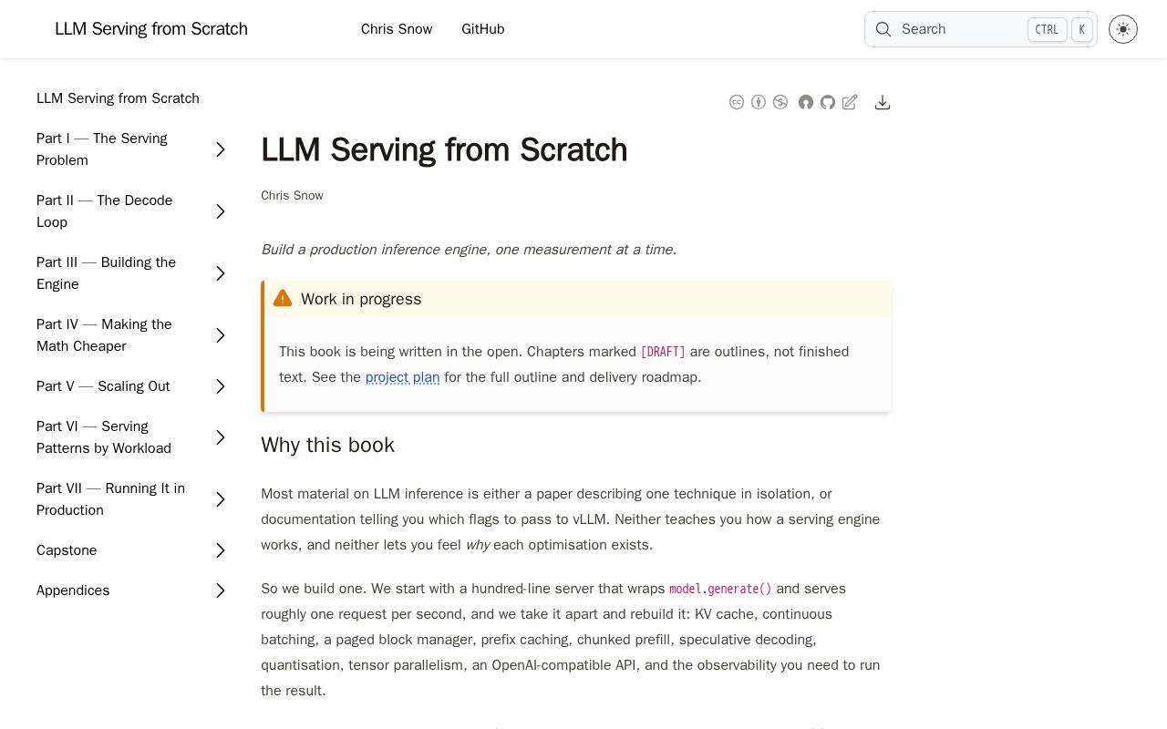 Preview of Llm Serving From Scratch