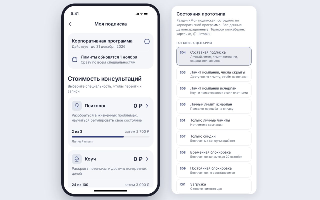 Preview of Prosebya Subscription Prototype