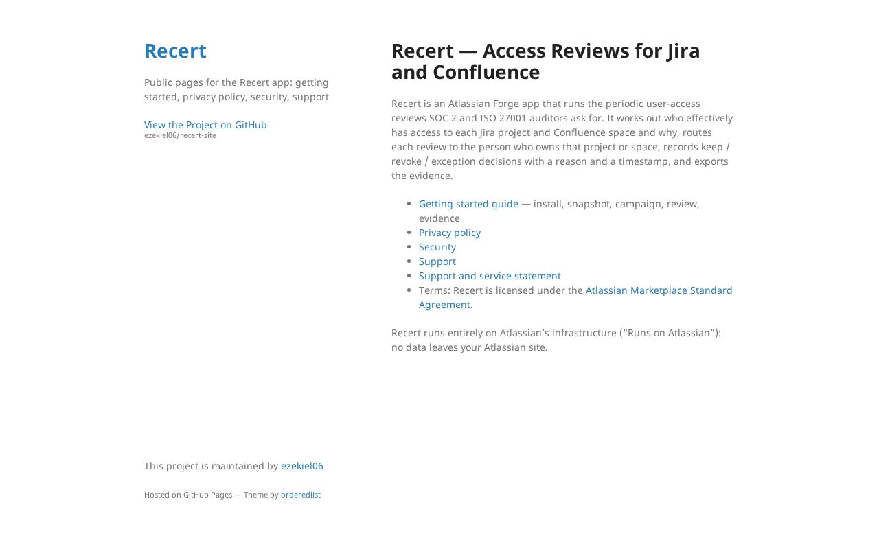 Preview of Recert