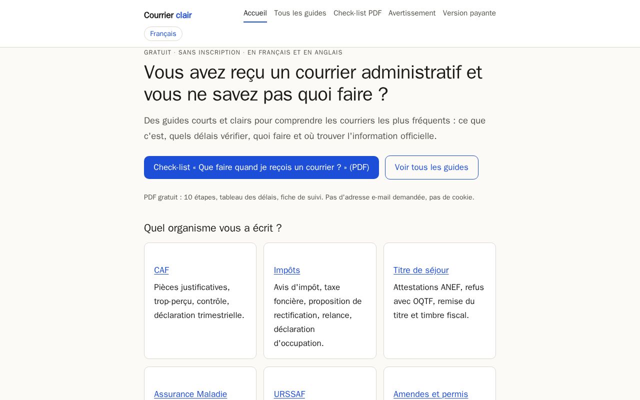 Preview of Comprendre Mon Courrier
