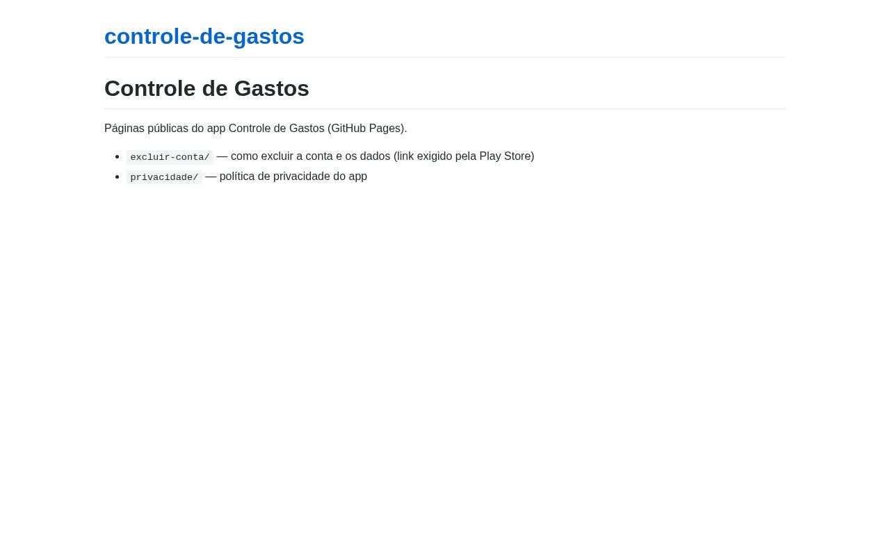 Preview of Controle De Gastos