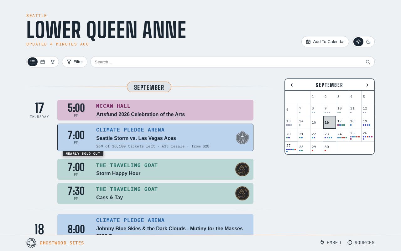 Preview of Lower Queen Anne Events