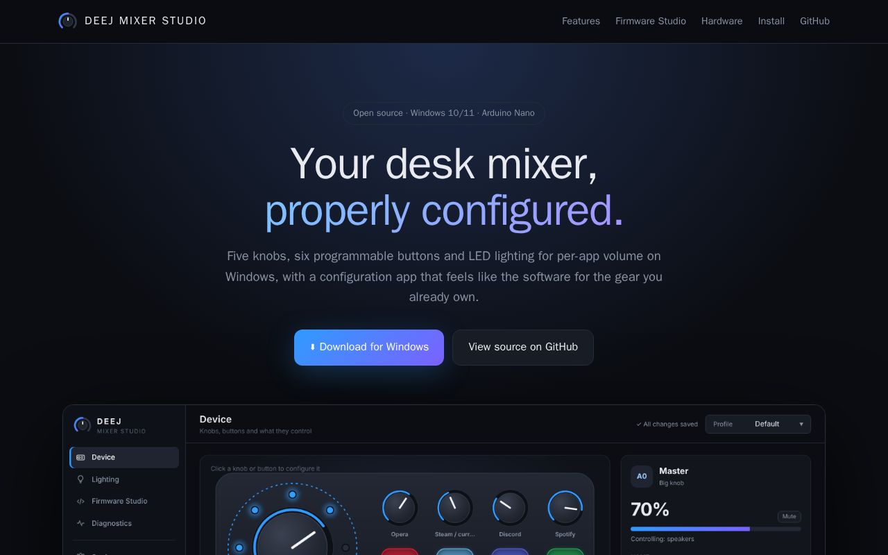 Preview of Deej Mixer Studio