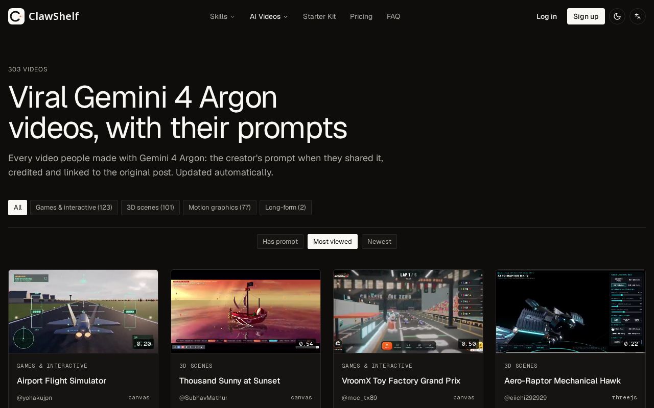 Preview of Awesome Gemini4 Argon Videos