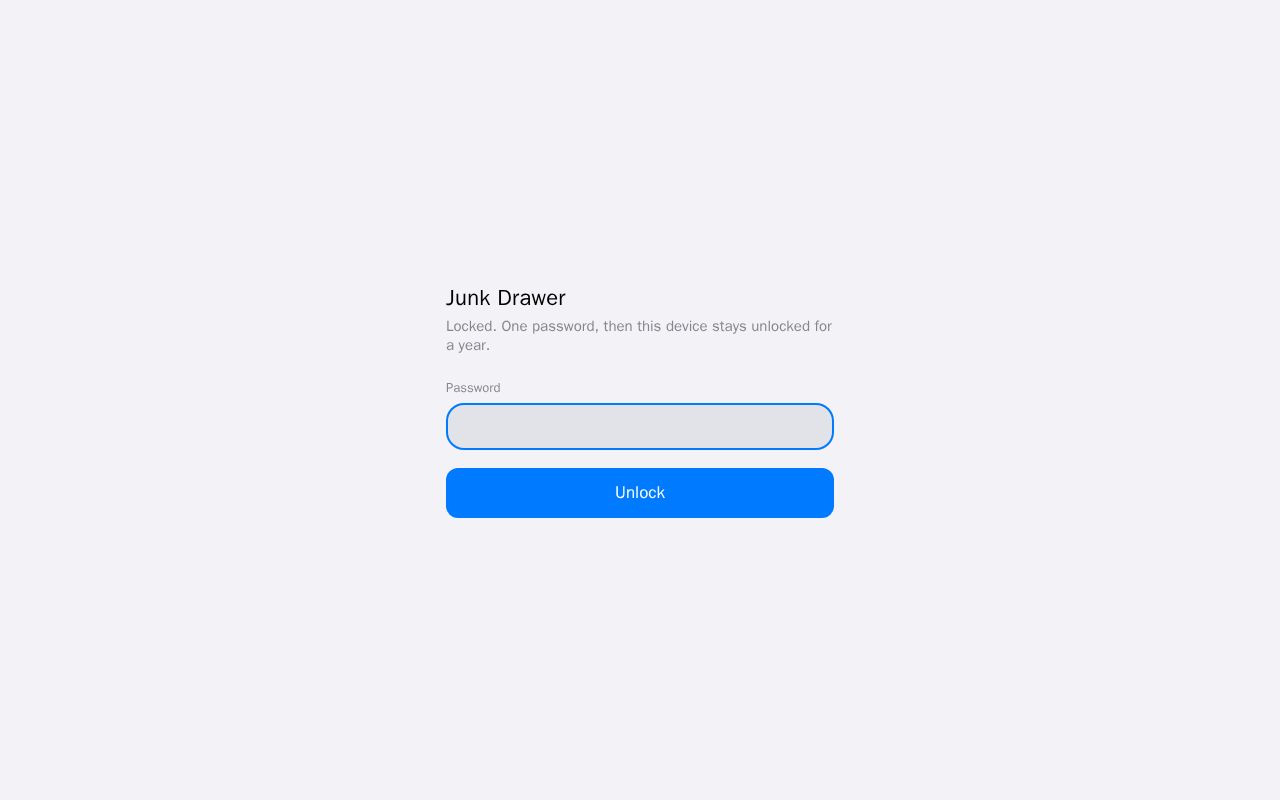 Preview of Personal link-saving web app — one inbox for shopping, shows, and recipes