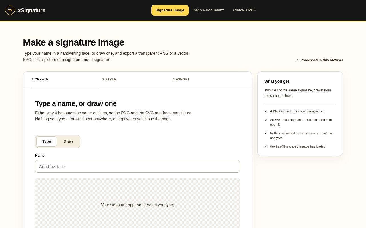 Preview of XSignature