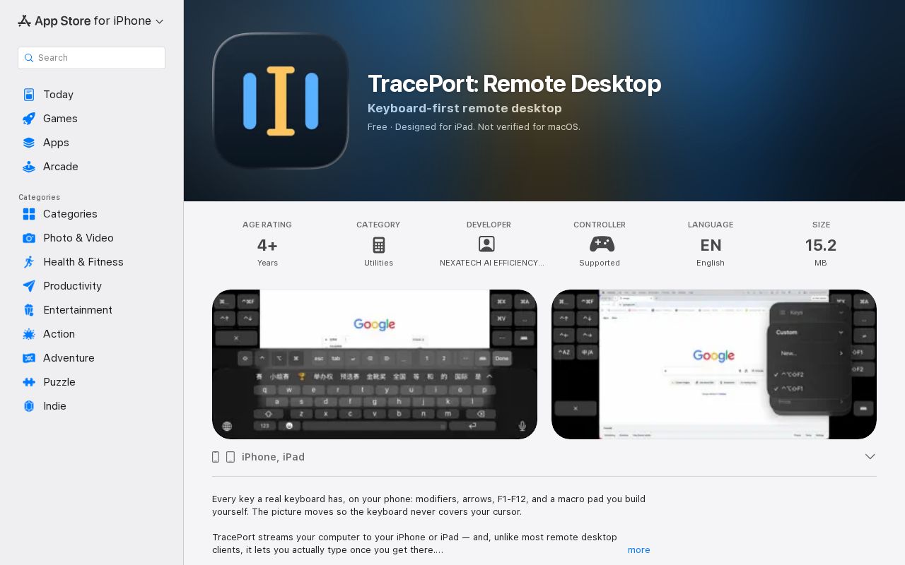 Preview of TracePort: Remote Desktop