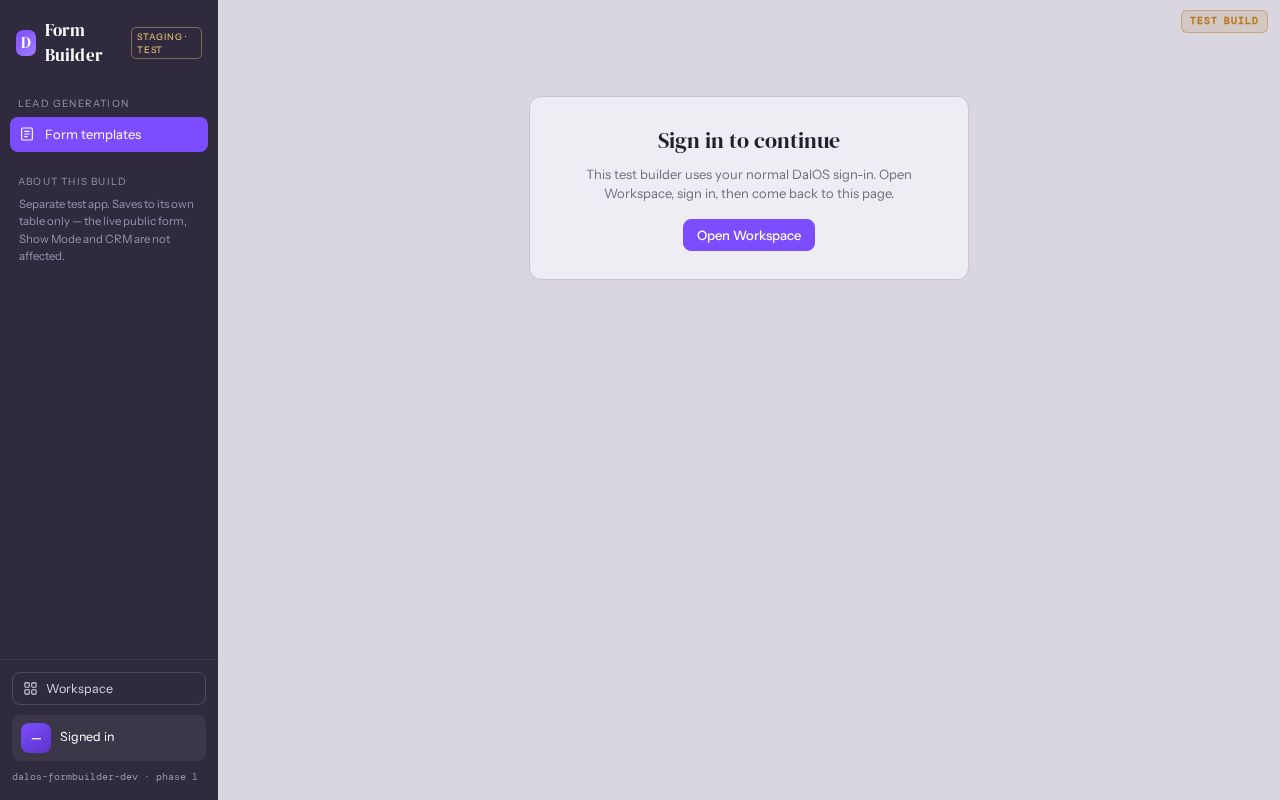 Preview of Form Builder