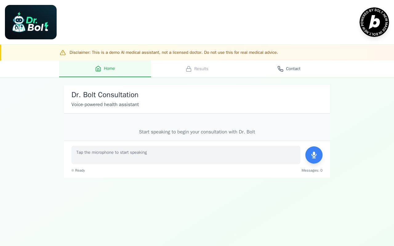 Preview of Dr Bolt - AI Health Consultation