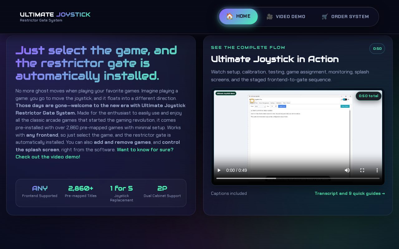 Preview of Ultimatejoystick Website