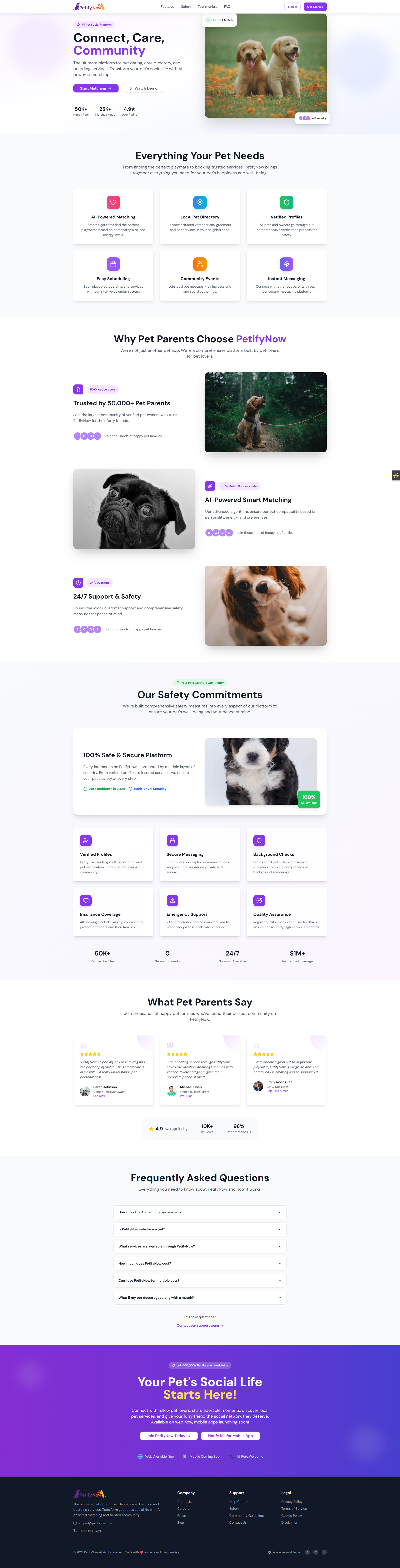 Preview of PetifyNow- A Platform which is for Pets.