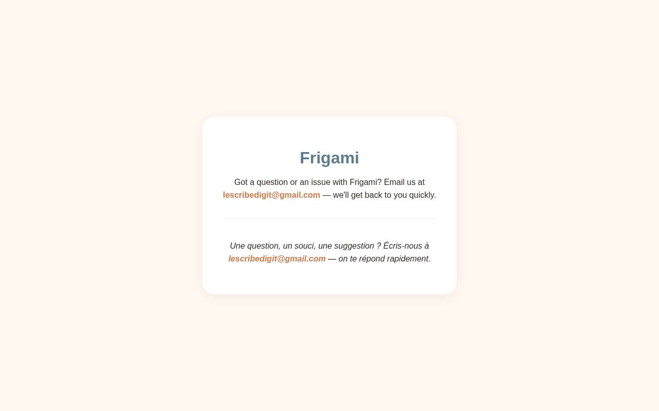 Preview of Frigami Web