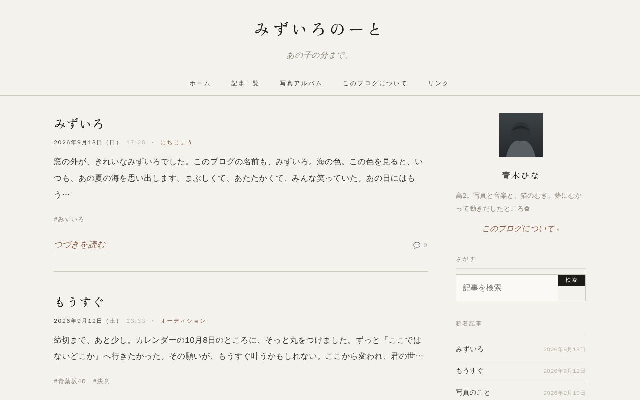 Preview of Mizuiro Note