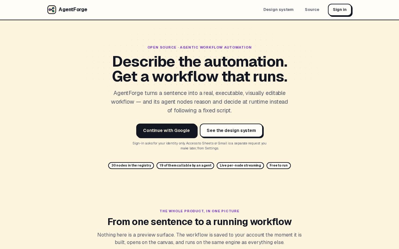 Preview of AgentForge