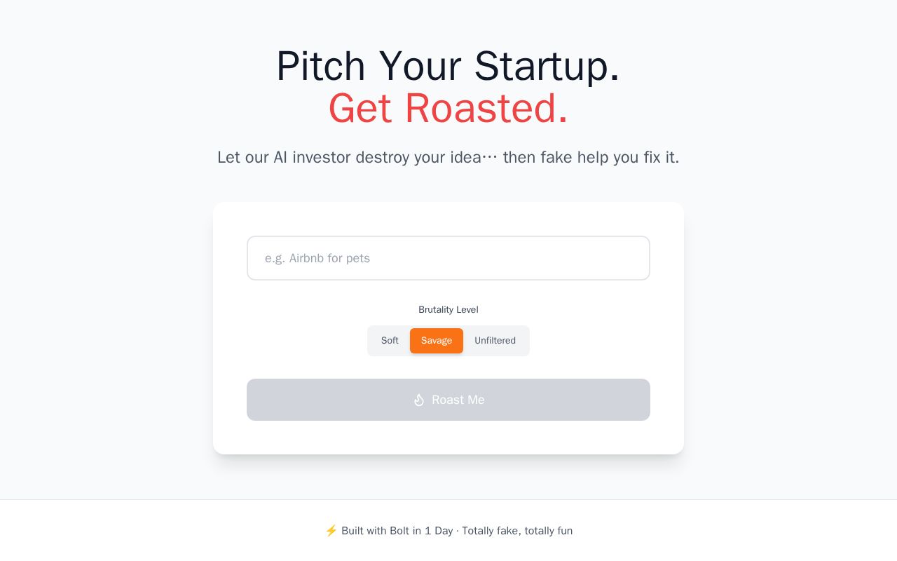 Preview of RoastMyApp