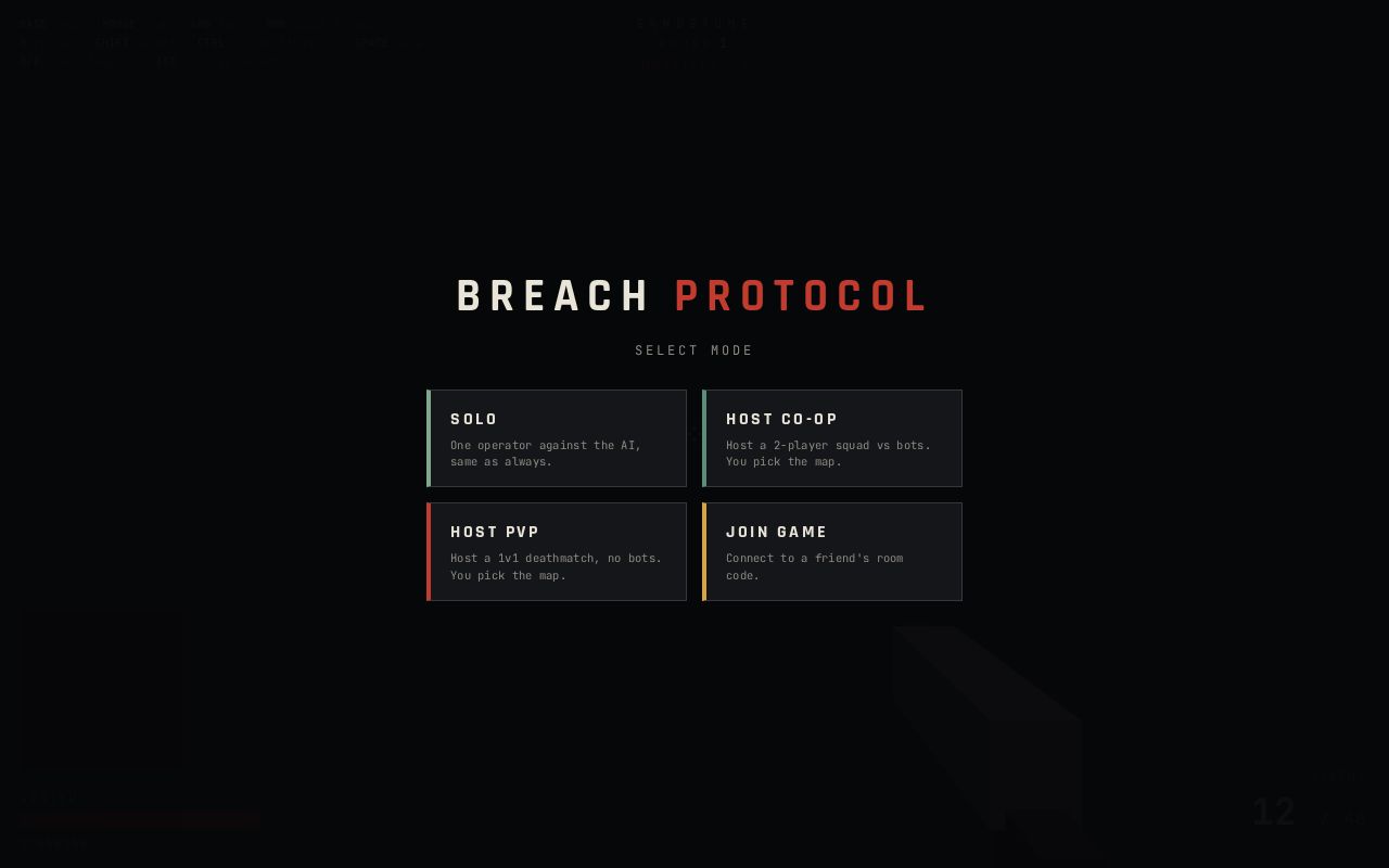 Preview of Browser-based tactical FPS built with Three.js - single HTML file, no build step