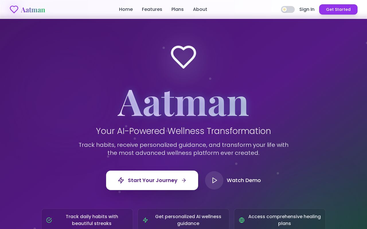 Preview of Aatman – Self-Healing & Habit Tracker App