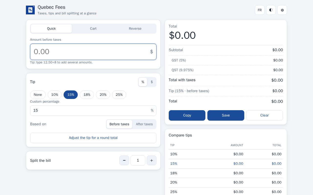 Preview of Quebec Fees