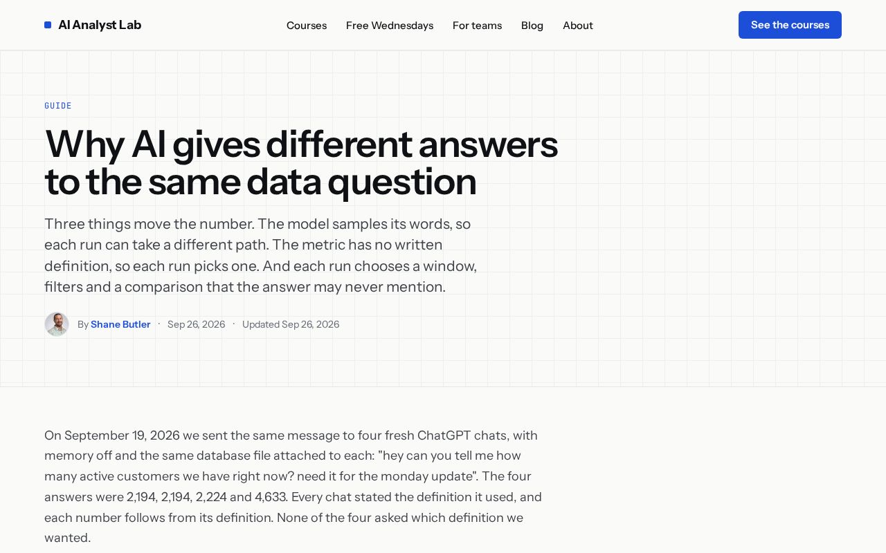 Preview of Ai Data Agent Reliability Tests