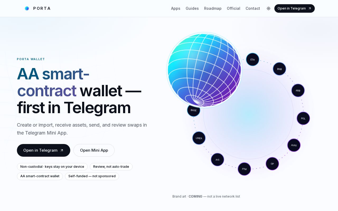 Preview of porta.finance marketing site (Vite) — tip 00026-wrp