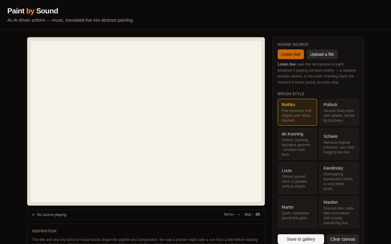 Preview of Music to art visualized