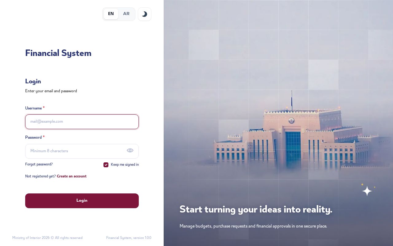 Preview of Finance System