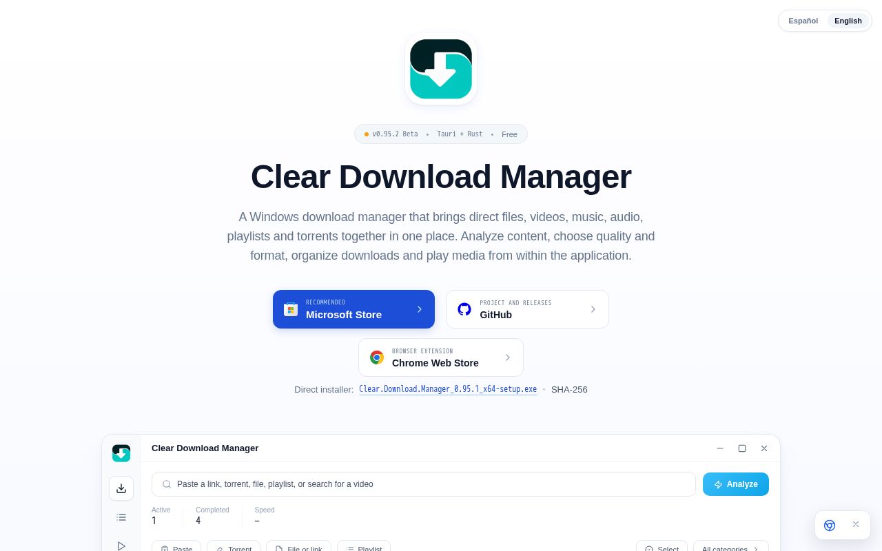 Preview of Clear Download Manager