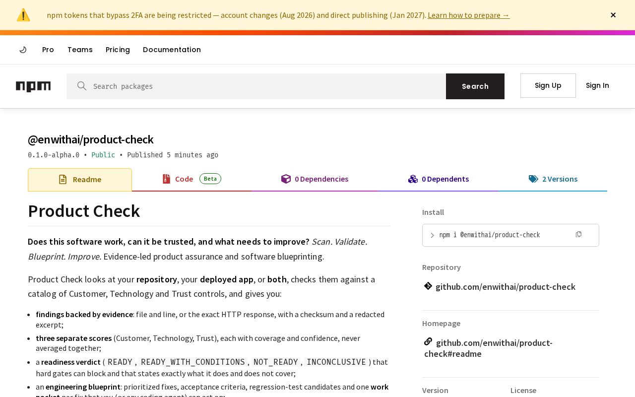 Preview of Product Check