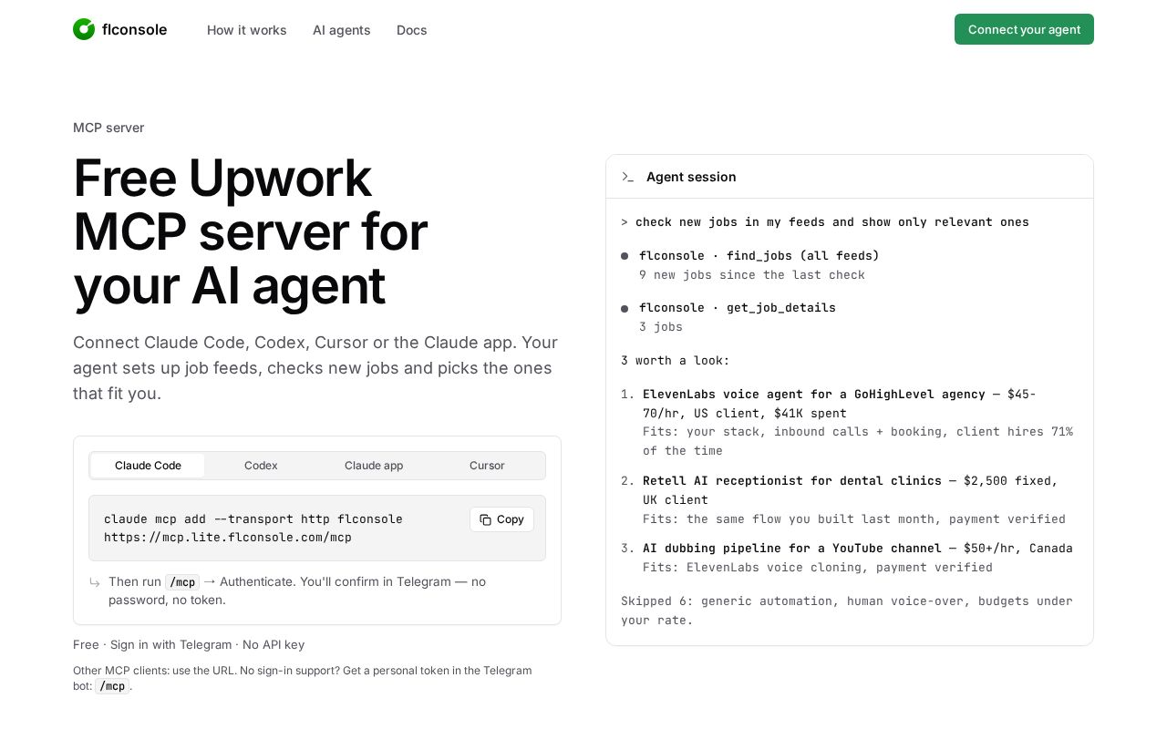 Preview of Flconsole Upwork Mcp
