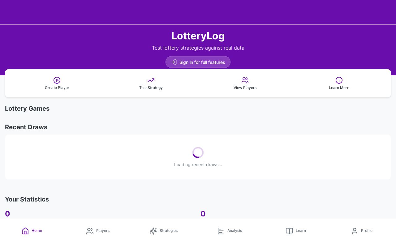 Preview of LotteryLog.com
