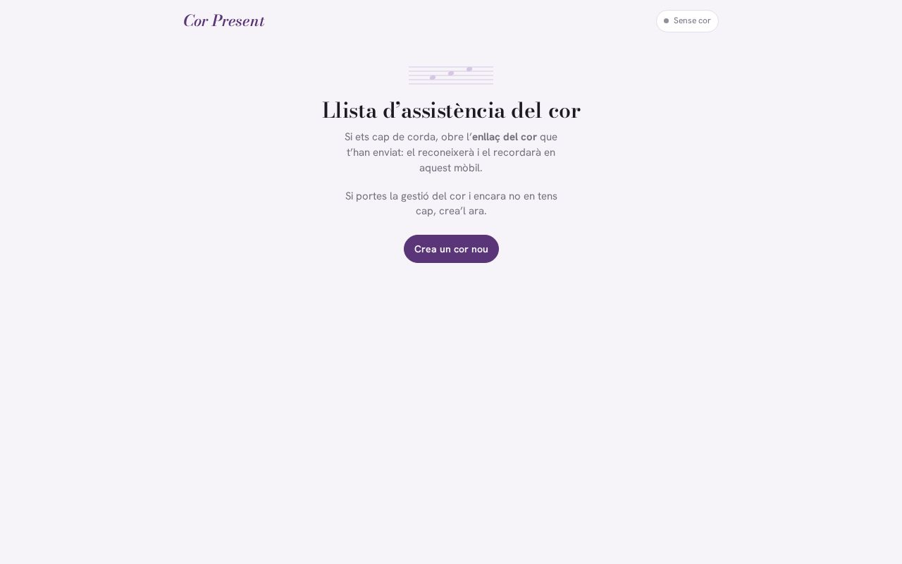 Preview of Llista d'assistència del cor per cordes i produccions