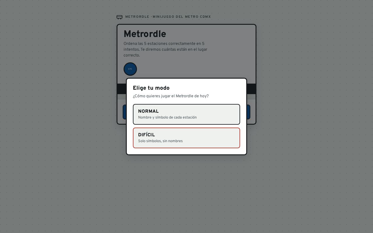 Preview of Metrordle: mini juego del Metro de la CDMX