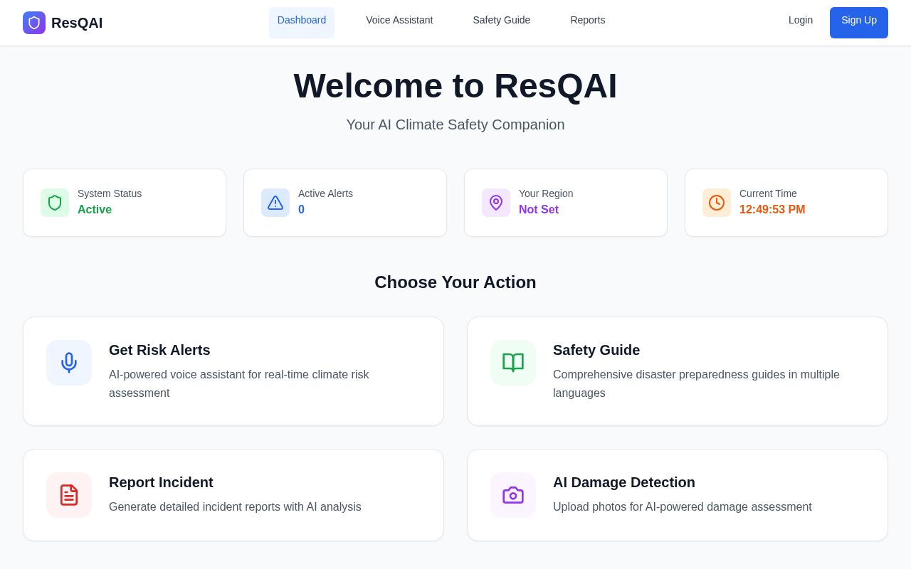 Preview of ResQAI – Disaster Prediction, Relief, and Recovery Assistant