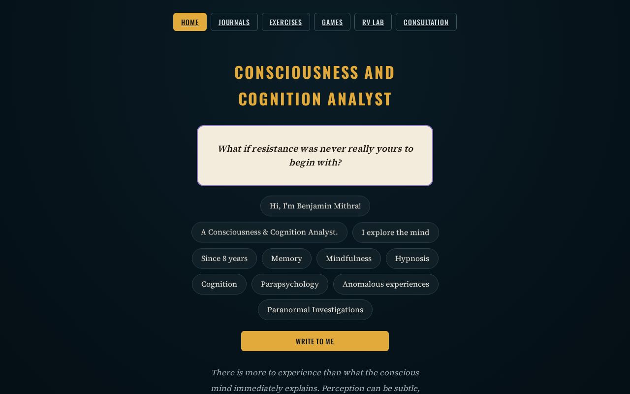 Preview of Consciousness Cognition Analyst