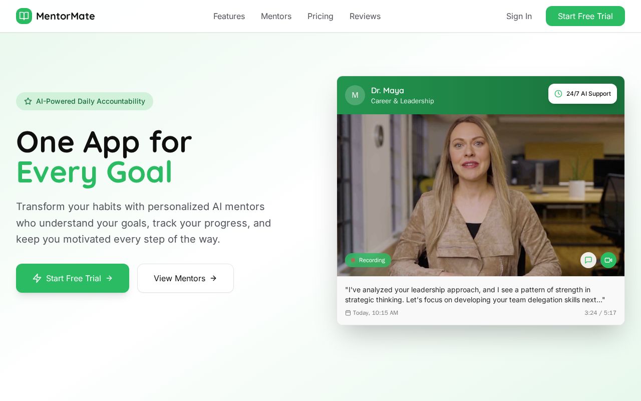 Preview of MentorMate - One App for Every Goal