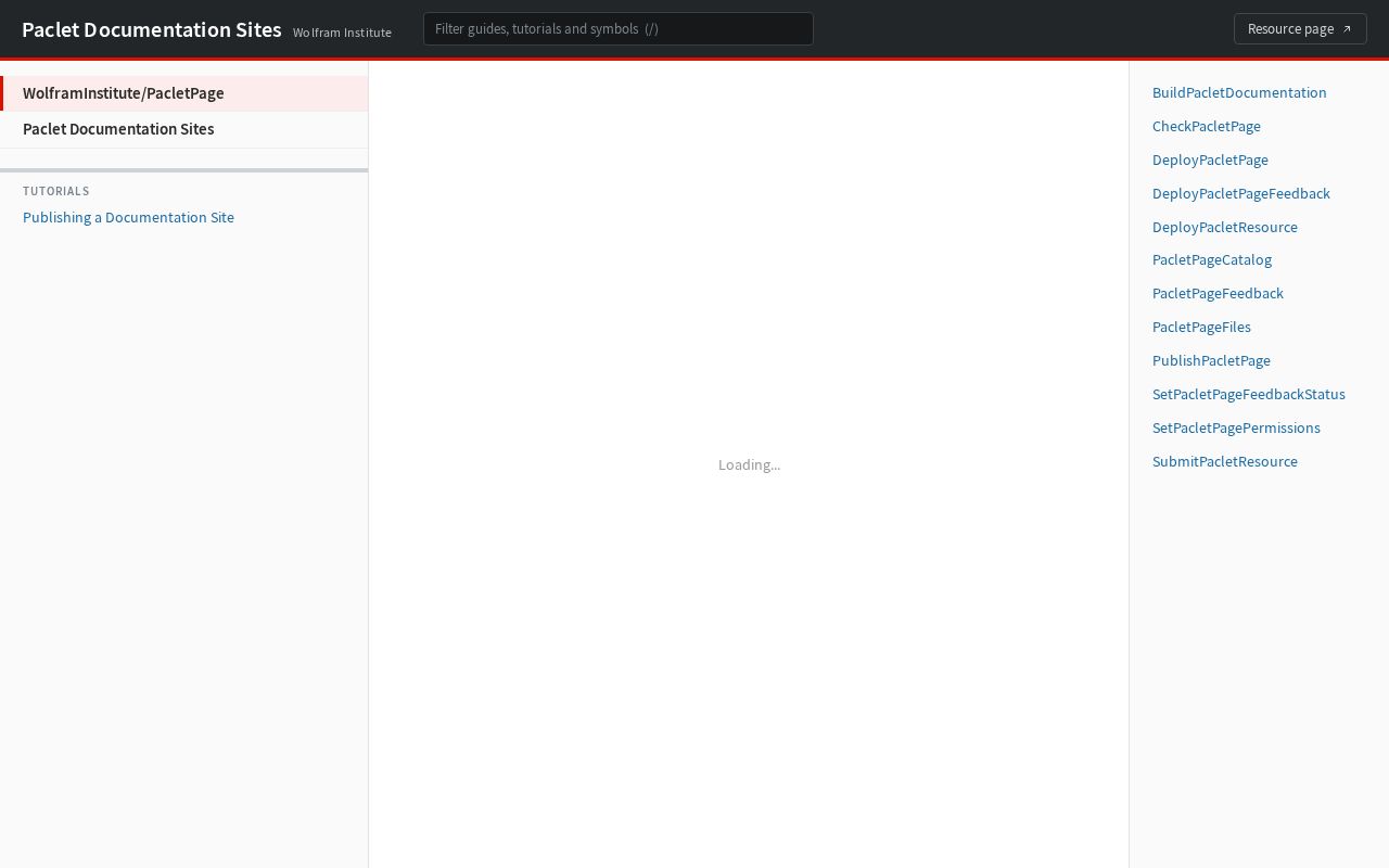 Preview of PacletPage