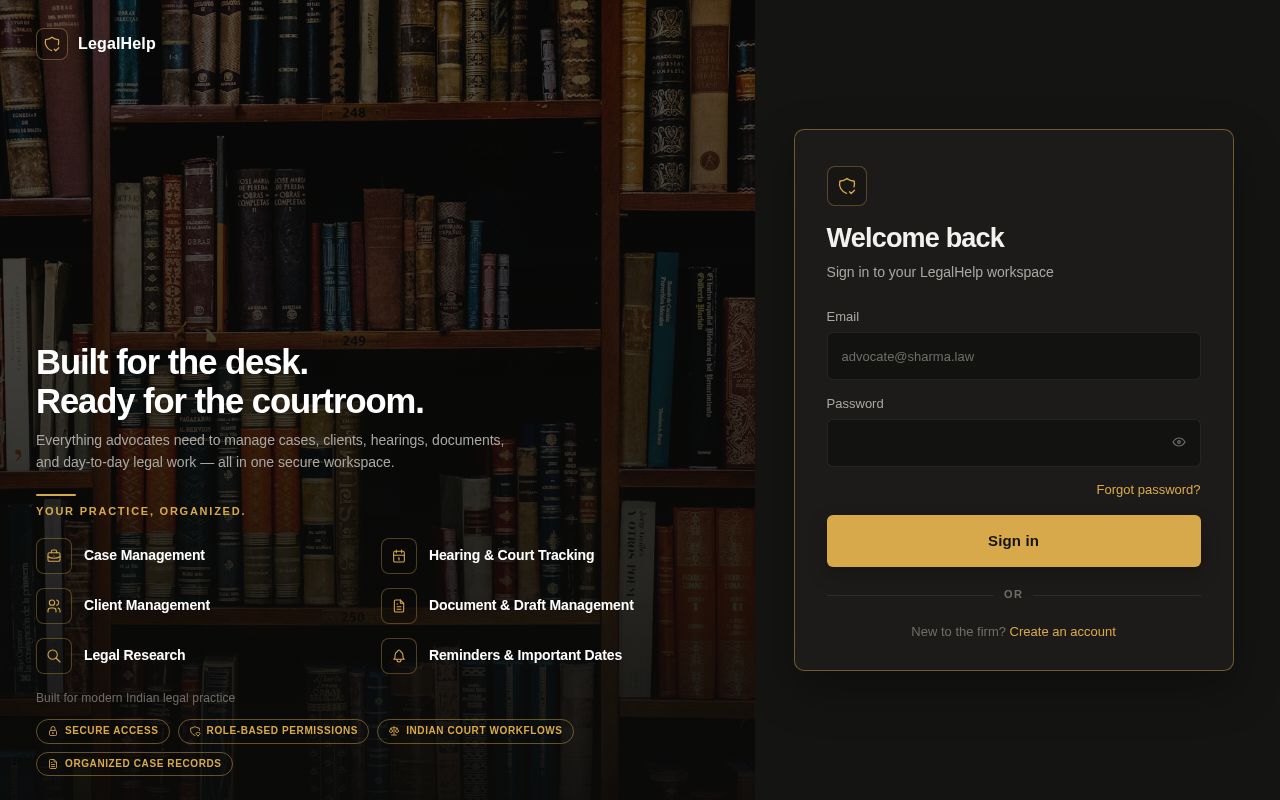Preview of Advocate Management System