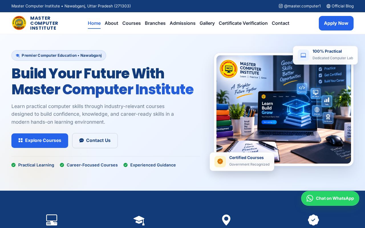 Preview of Master Computer Website