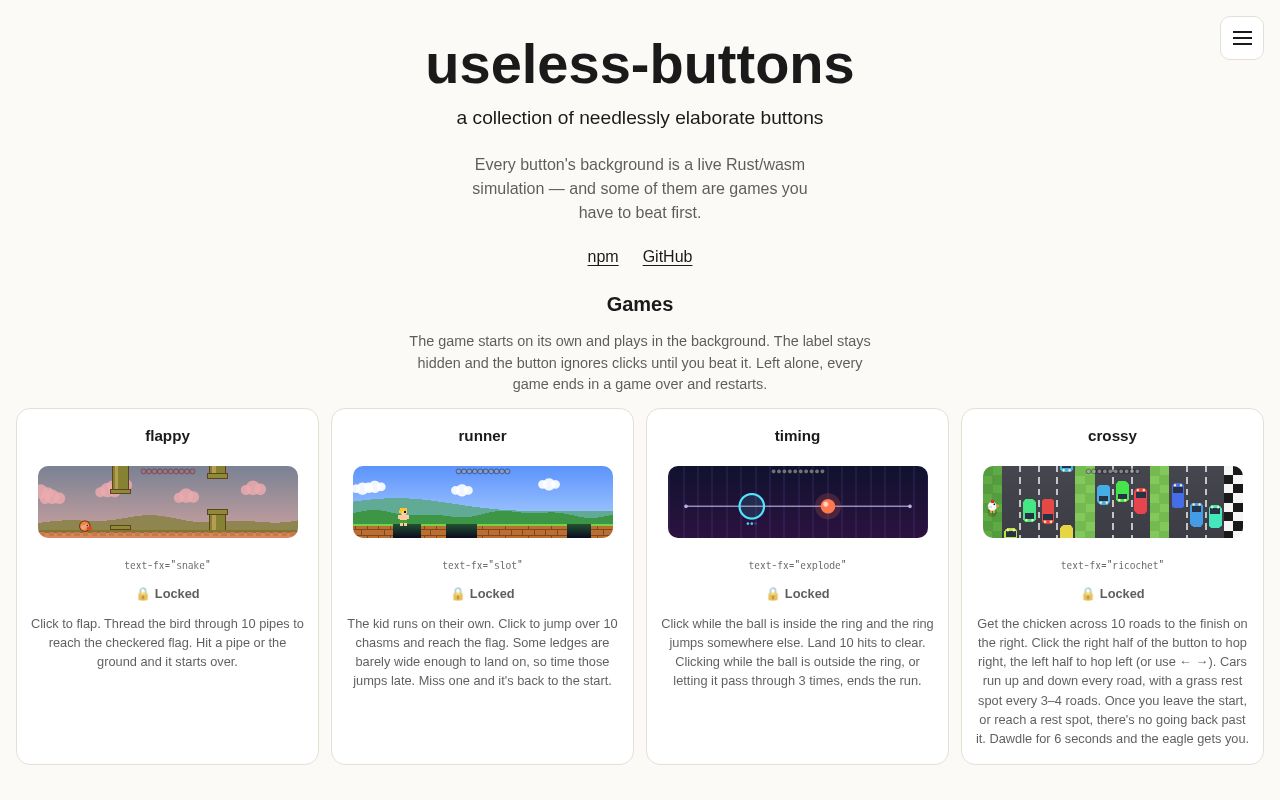 Preview of Useless Buttons
