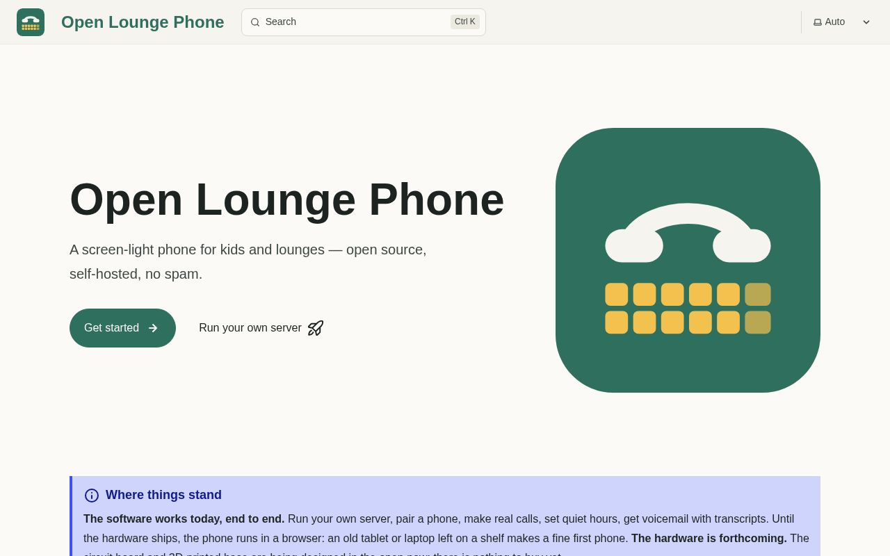 Preview of Open Lounge Phone