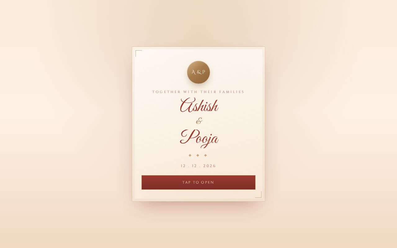 Preview of Ashish & Pooja Wedding Invitation