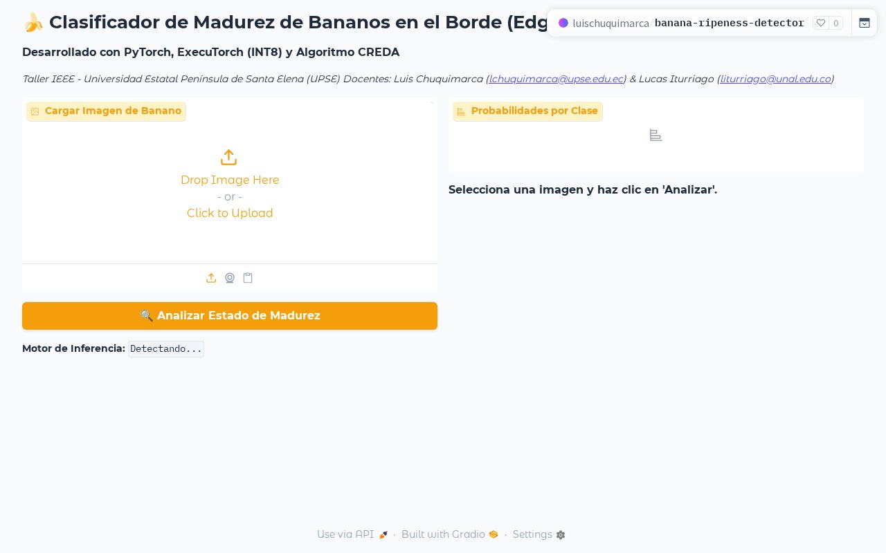 Preview of Banana Ripeness Detector - MobileNetV3 ExecuTorch INT8